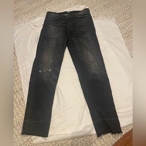 Hudson Zoeey high raise straight ankle released hem jeans